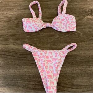 Pink Cheetah Print Bikini